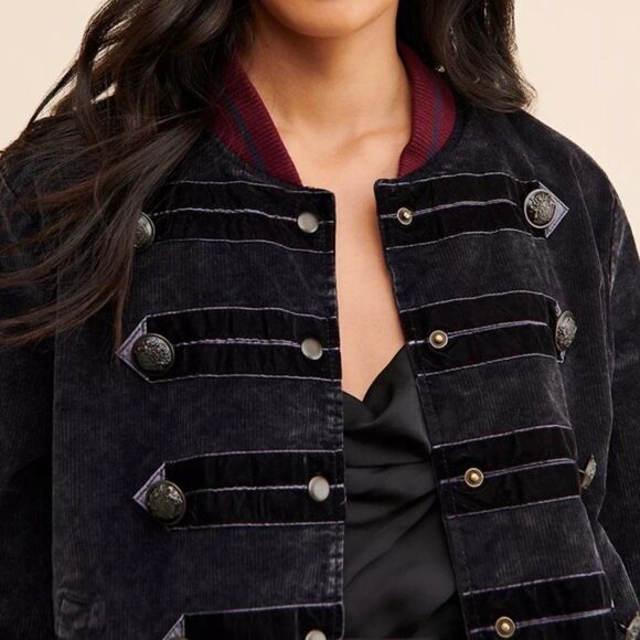 NWT FREE PEOPLE Atlas Corduroy Bomber Jacket S - Picture 2 of 12